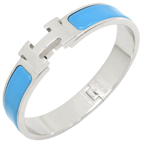 Hermes Bracelet Click H PM Metal Blue H Bracelet Light Blue