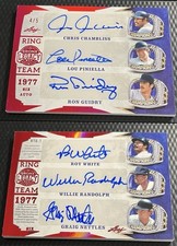 2024 Yankees 4/5 Bronx Legacy Ring Team 6-Player Auto '76-80 Chambliss Guidry ++