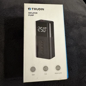 TRUDIN Portable Tire Inflator Air Pump Cordless Digital Air Compressor USB New