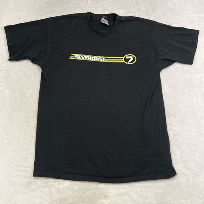 Vintage 1998 Sevendust Shirt XL Too Close to Hate Racing Stripe Band Tee VTG