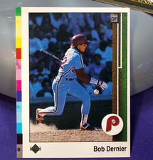 1989 BOB DERNIER UPPER DECK  NO HOLOGRAM ERROR RARE variation COLOR BAR PROOF
