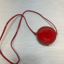 MARC JACOBS Mini 4" Red Patent Leather Crossbody Round Purse
