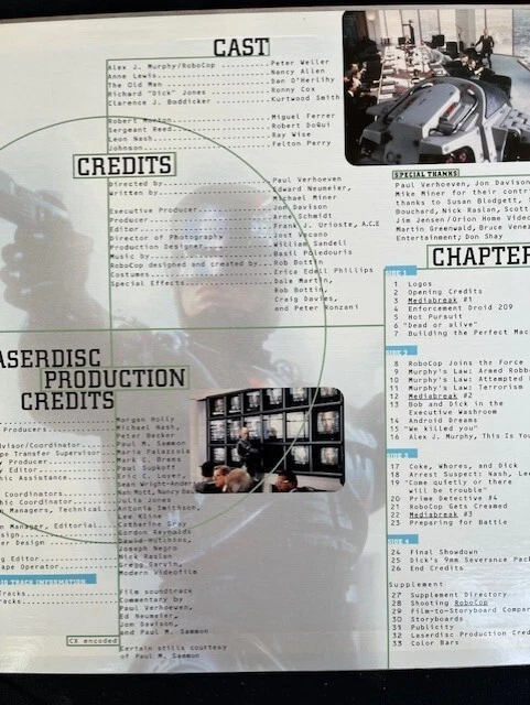 RoboCop-1987 (Criterion Collection 2 Laser Discs #198) Unrated Director's Cut - Image 4 of 4