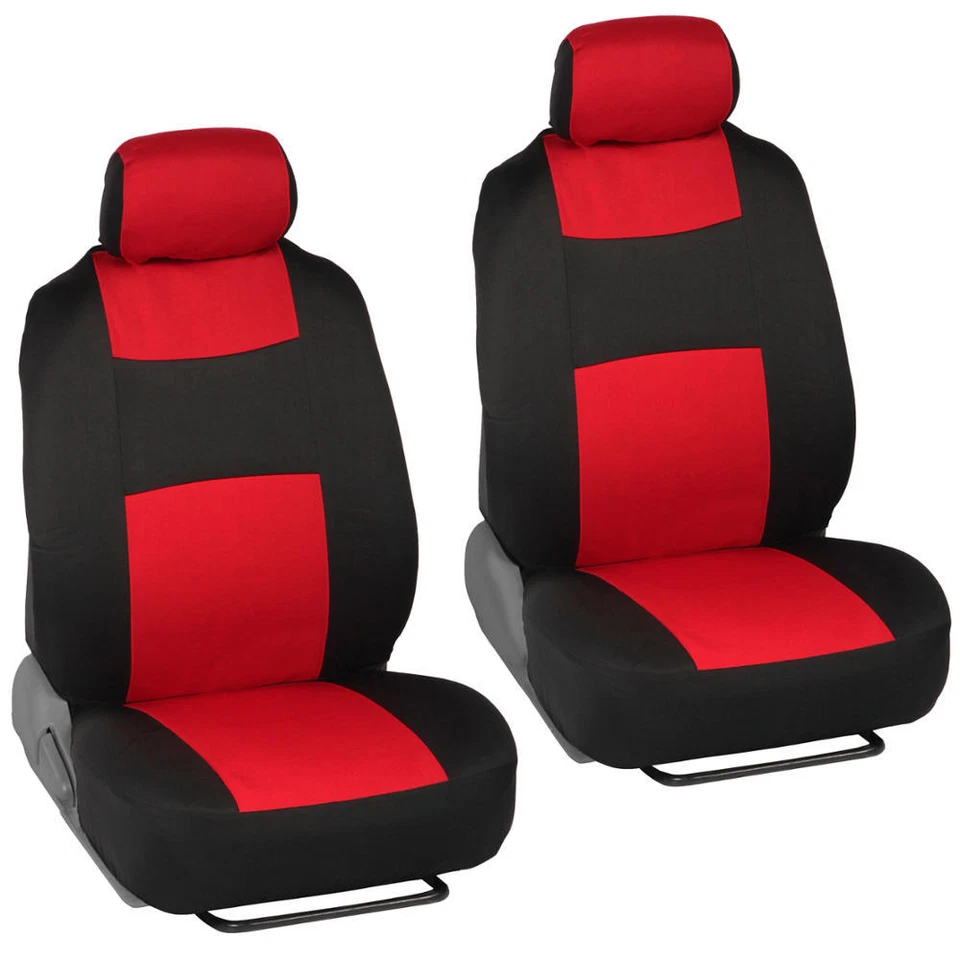 Fundas de asiento de coche para Honda Civic Sedán Cupé rojo y negro banco dividido Foto 2 de 4