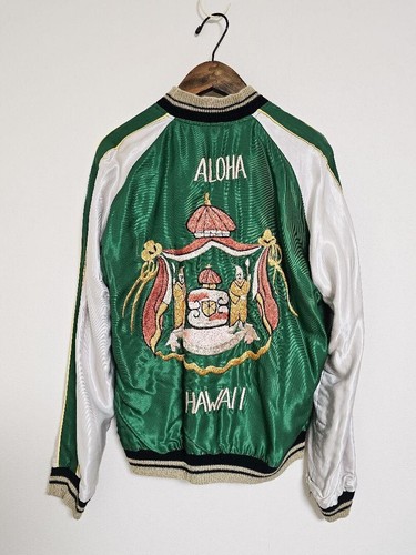 Chaqueta de bombardero de satén Sukajan vintage de Japón reversible sastre To... - Imagen 3 de 20