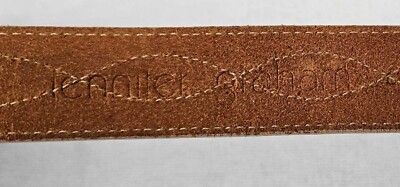 Jennifer Graham Brown Genuine Leather Western Boho Belt Large ADORABLE Jennifer Graham Brown Leather Belt Boho Gypsy Hippy  main image 4