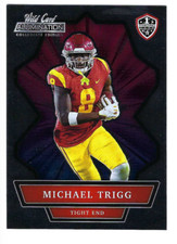 MICHAEL TRIGG 2022 WILD CARD ALUMINATION COLLEGE FOOTBALL ROOKIE CARD