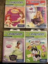 Leapfrog Leapster Lot Of 4 Games X3 Disney And X1 Pet Pals