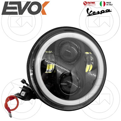 FANALE COMPLETO FARO ANTERIORE EVOK IRON LED PIAGGIO VESPA PX 125