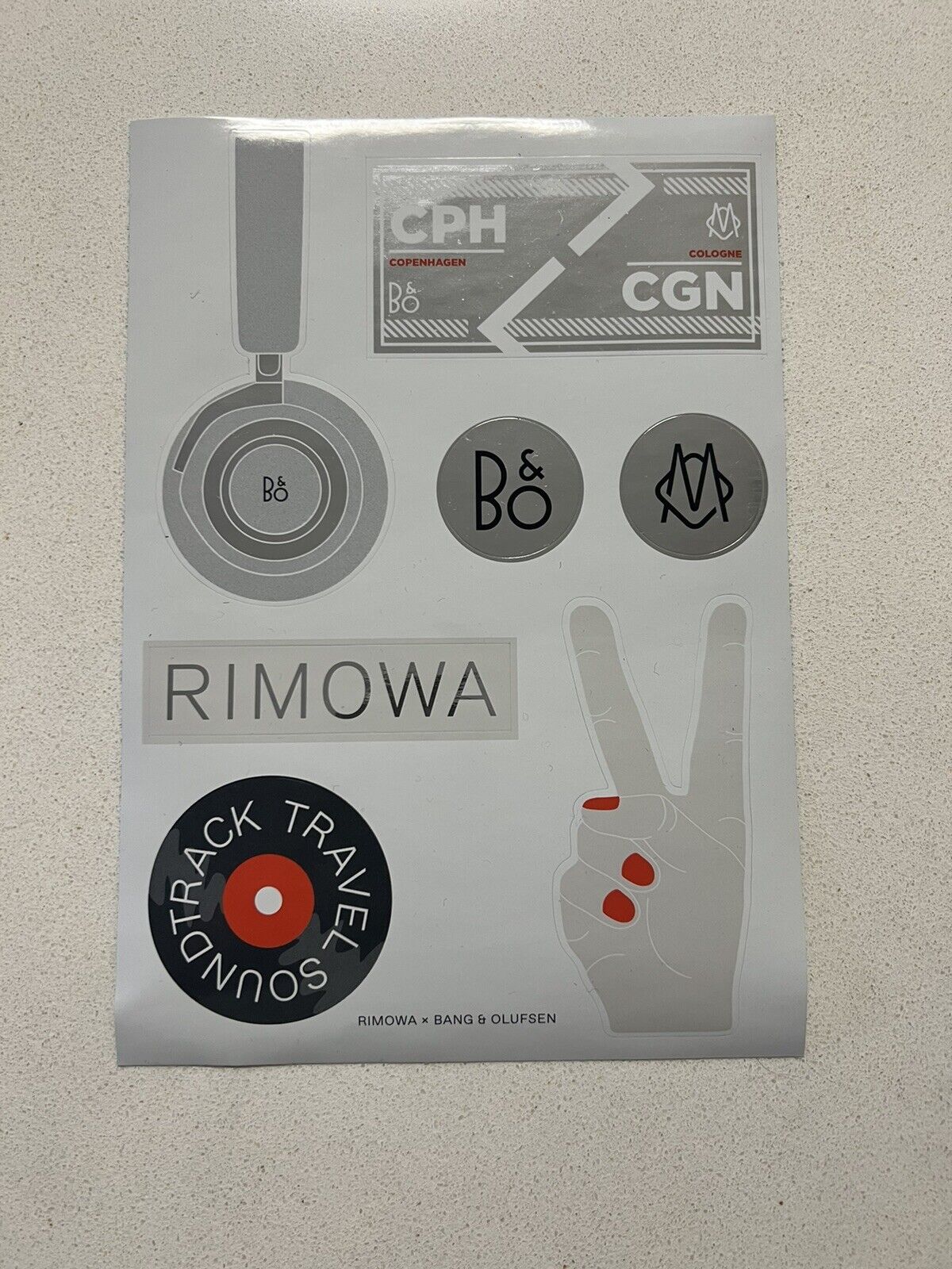LIMITED EDITION Rimowa x Bang & Olufsen Sticker Set NEW