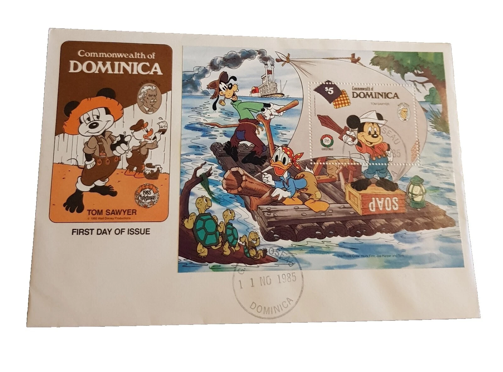 Dominican Disney First Day Covers Postal Stamps