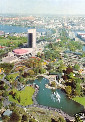 AK, Hamburg, Blick vom Fernsehturm auf das Congress Centrum, um 1970