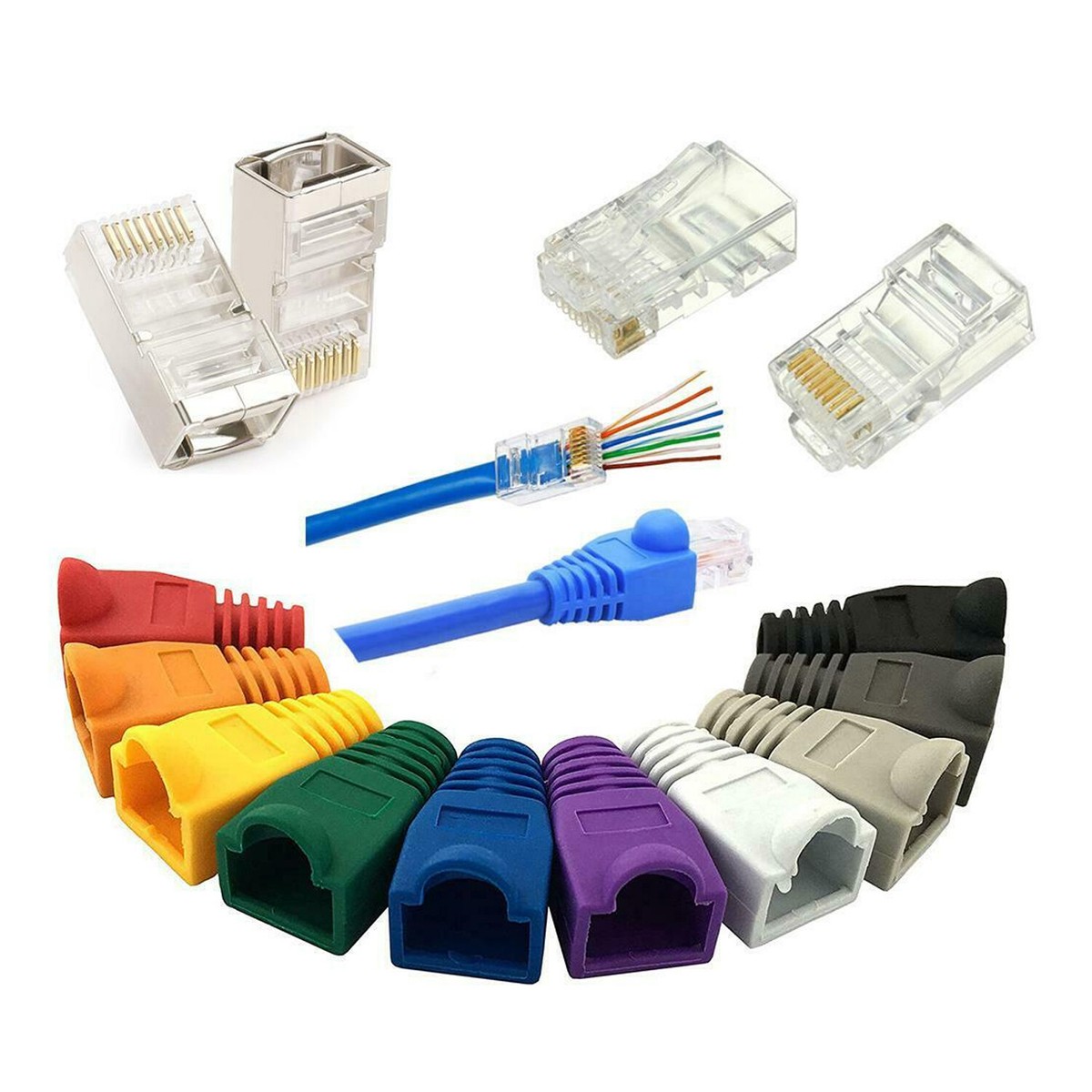 Cavo Lan Cat 8 HD - 1 Cavo Di Rete LSA Cat 6a, 10 Gbps, Connettore LAN Senza Attrezzi E Prolunga Per Cavo Di Installazione Ethernet, RJ45, Compatibile Con Cavo LSA Cavo - Foto 8