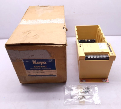 Mitsubishi E-01B-4130 Koyo Kostac Programmable Controller E-01B-4130 Rack W/Powe