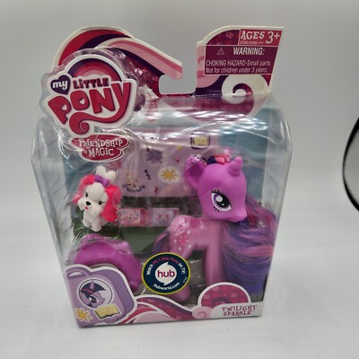 My Little Pony 3''  Twilight Sparkle  traveling With Suitcase Dog Stickers MOC