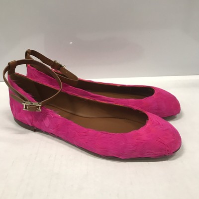 F 9302 New Valentino Tango Flats Pink Feathers And Strap Size 39 5 Us 9 5 Ebay