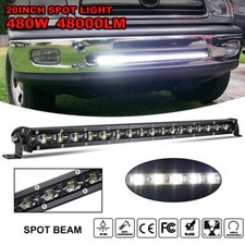 Suv Car Bumper Spot Light 20 In Slim Led Light Bar Offroad 4wd Driving Fog Lamp