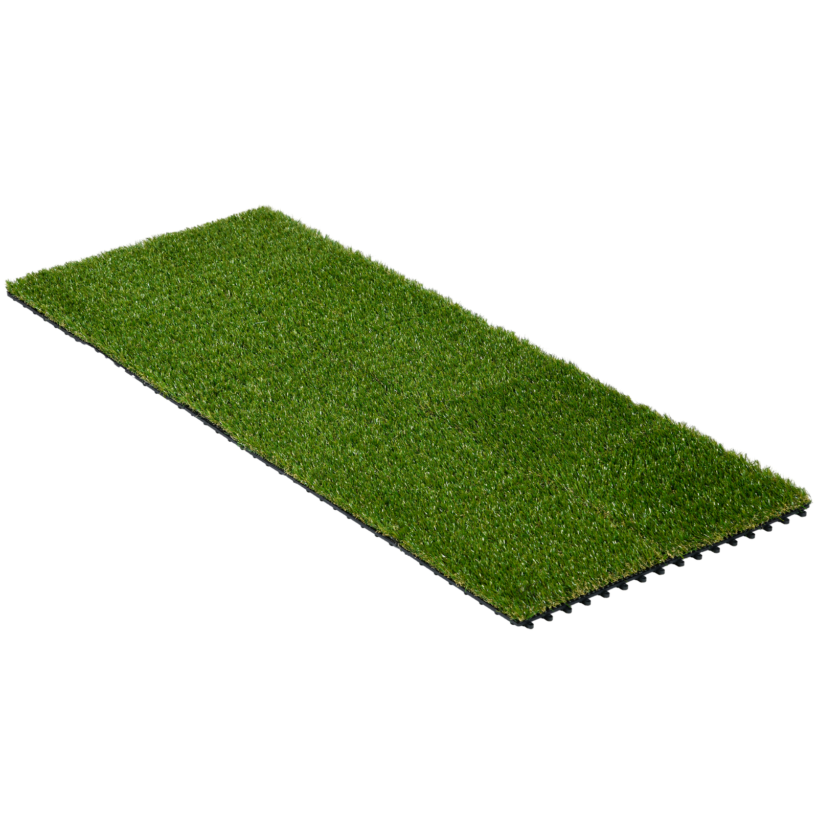 Outsunny Piastrelle da Giardino con Prato Sintetica 30x30cm 10 Pezzi Verde