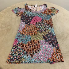 MSK Womens Multicolor Paisley Round Neck Cold Shoulder Shift Dress Size PS