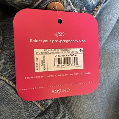 Denim Maternity 4/27 Overalls - Isabel Maternity by Ingrid