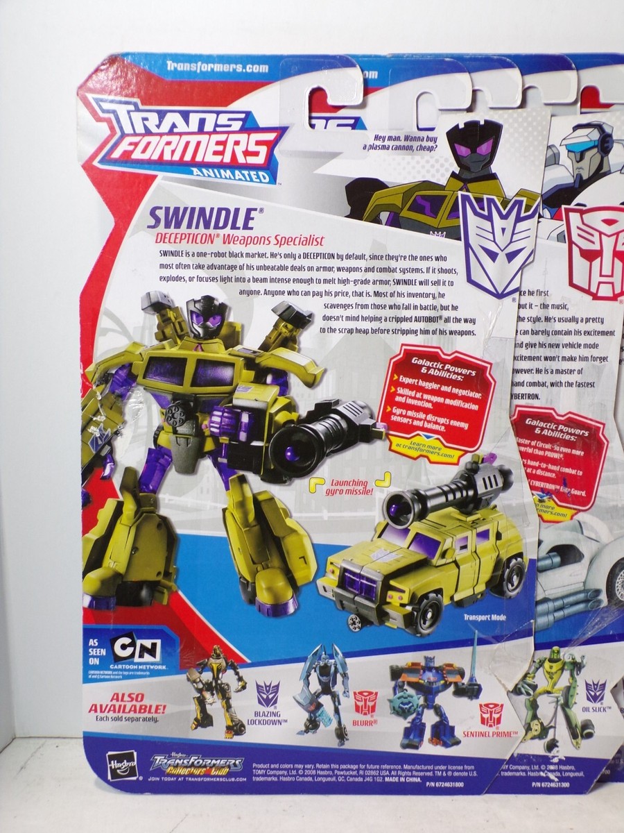 Transformers Animated 2008 Hasbro Toy Package CARD Set - Lot of 9