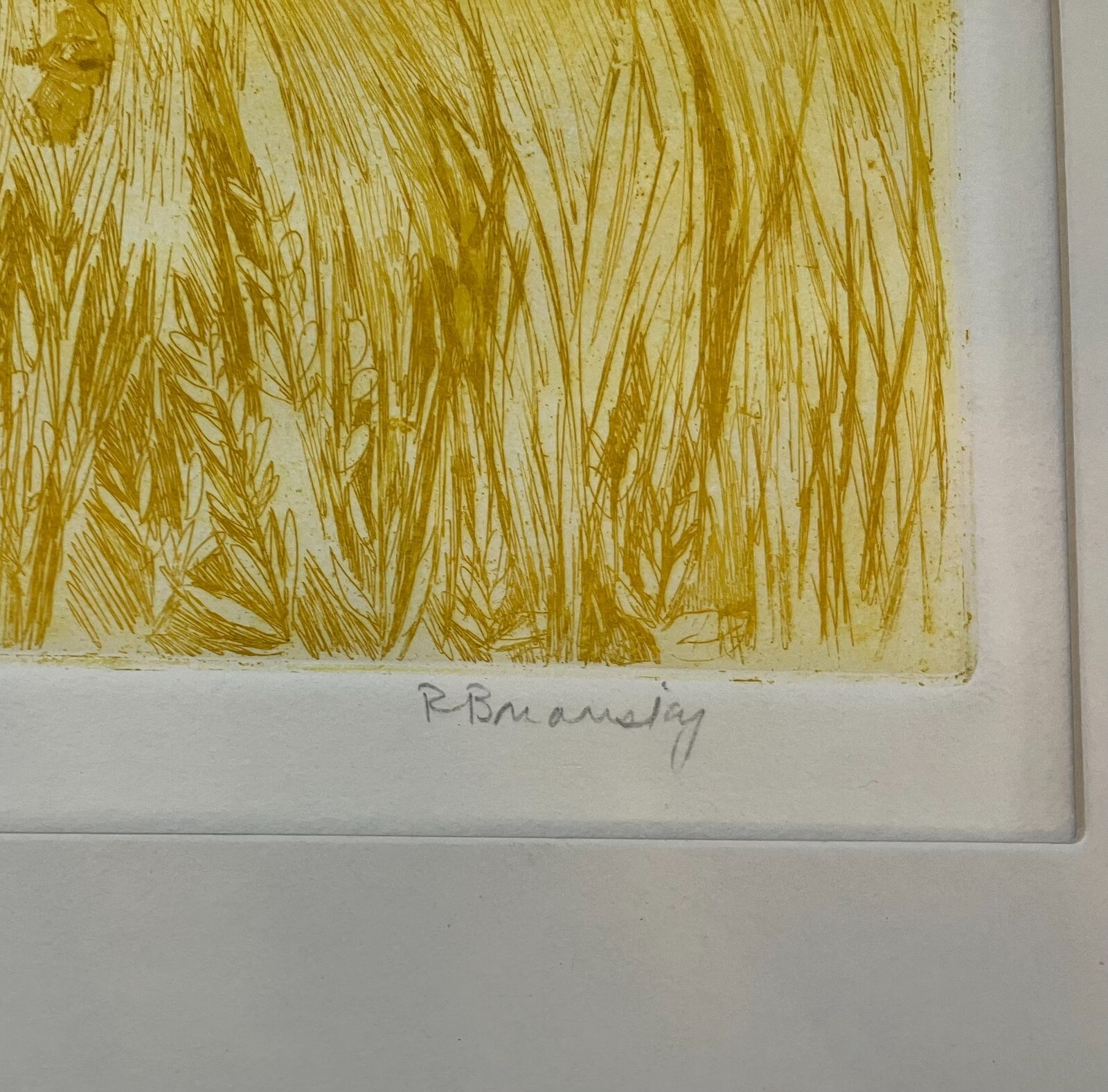 Limitededition etching by Canadian artist Rita Briansky, framed