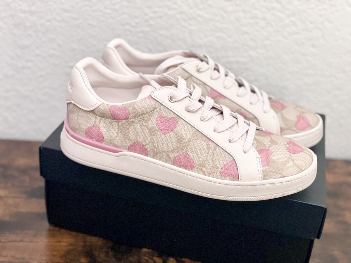 NWT Coach Clip Low Top Sneaker In Signature Canvas With