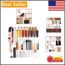 Comprehensive 96-Piece Leathercraft Repair Set with Adjustable Stitching Pony