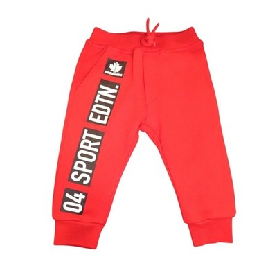 Dsquared2 Baby Pants Logo Red Cotton