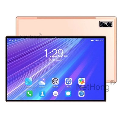 10.1 Android Tablet 8GB RAM 128GB ROM 8800mAh 1920x1200 Camera 5+13MP Color Gold