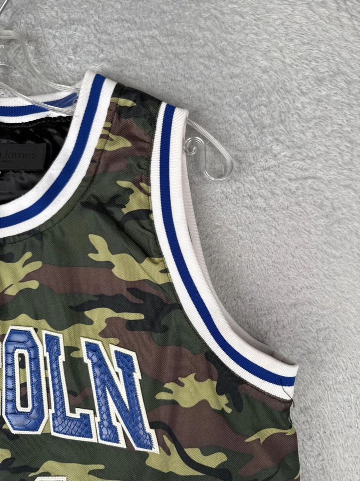Sir Kevin James Jersey Mens Medium Camo Basketball Tank Lincoln Shuttlesworth 34 - Image 2 of 4