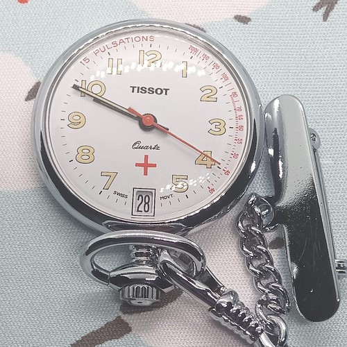 TISSOT / Quartz Pocket Watch Silver