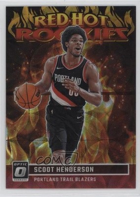 2023 Donruss Optic International Red & Gold Prizm 27/99 Scoot Henderson RC 11y2