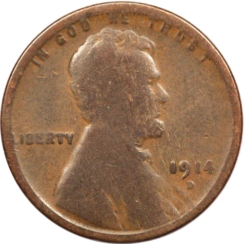 1914-D Lincoln Wheat Cent 1C, Good G