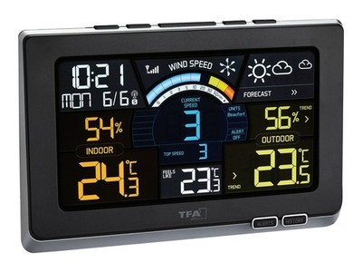 TFA Spring Breeze Schwarz Anemometer (Windgeschwindigkeit) 35.1140.01