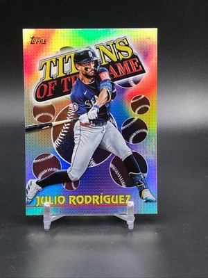 2026 Series 1 Baseball Titans Of The Game SP Rainbow Foil Julio Rodriguez