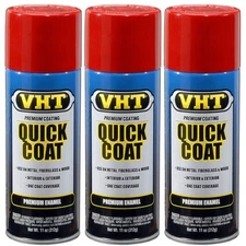 VHT Paint VHTSP501 (3-PACK); Quick Coat 11oz Aerosol Fire Red