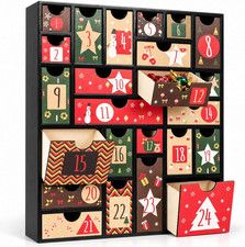 2026 Reusable Wooden Empty Advent Calendar to Fill with Drawers