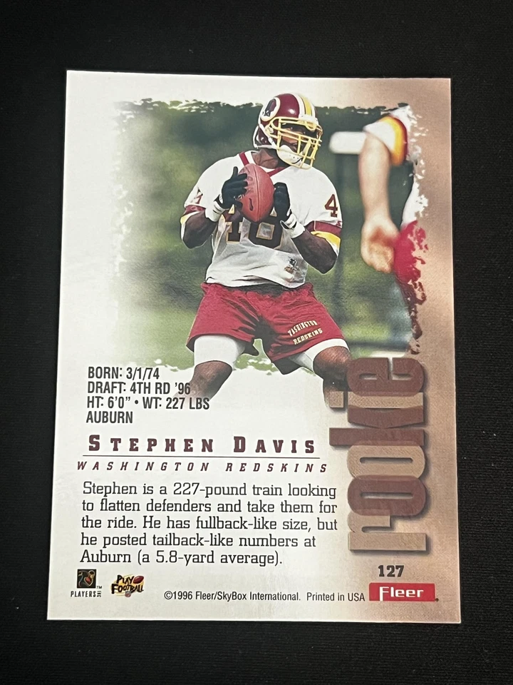 1996 Fleer Metal #127 Stephen Davis - Image 2 of 2