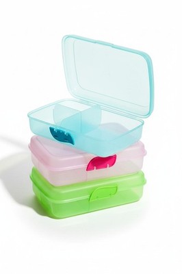 2friends Lunchbox Kinder Brotdose 3er Set mit Fächern BPA-frei Clickverschluss