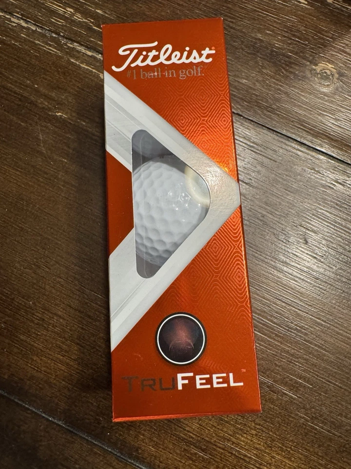 Titleist TruFeel 高尔夫球 3 袖全新带盒 3 包 3 球 — 第 2/3 张图片