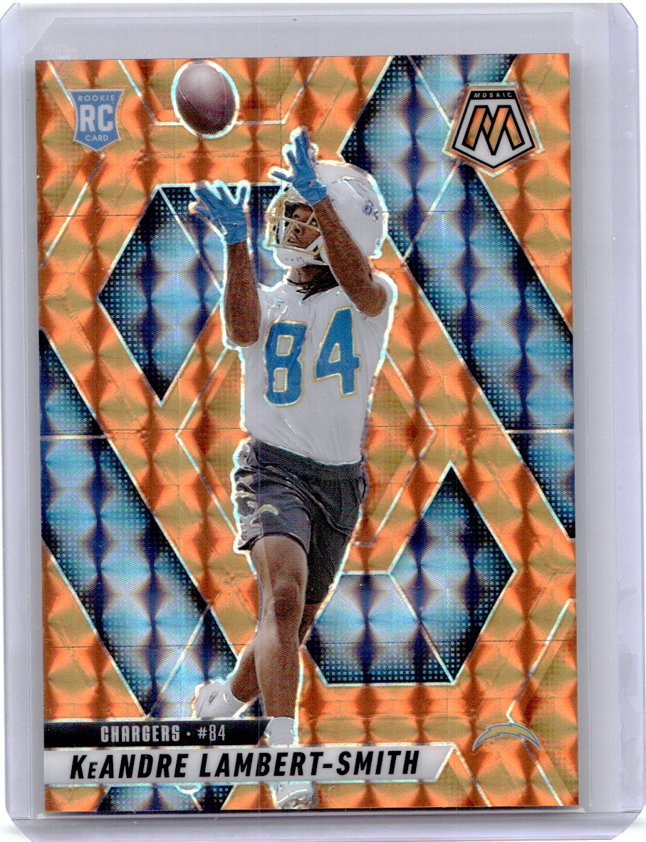 2025 Panini Mosaic #336 KeAndre Lambert-Smith Mosaic Orange #/199 Chargers