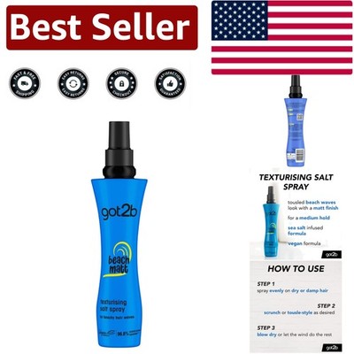 200ml Got2b Beach Matte Salt Spray: Texturizing Hair Spray for Mermaid Finish