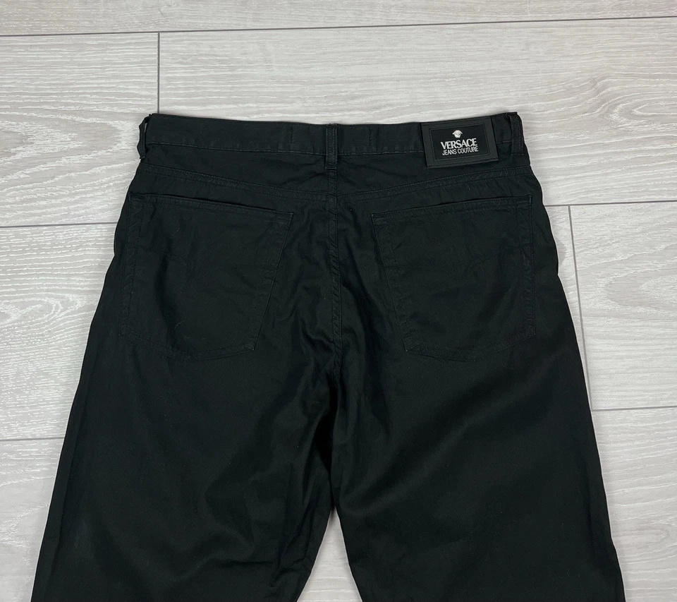 Pantalon pantalon homme Versace Jeans Couture vintage années 90 noir jambes l... - Photo 2/4