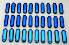 UNCAPPED for dangle earrings Lot 30 pcs HANDMADE DICHROIC FUSED GLASS BA15 CAB