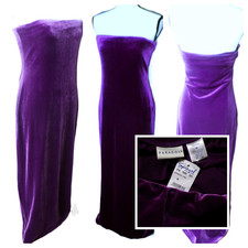 Y2k Purple Velvet Strapless Maxi Dress M Paradox Whimsigoth Fairy Nwt Hoco Prom