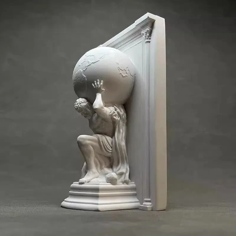 Handgefertigte Atlas-Skulptur - griechische Titan-Tragewelt, klassische... - Bild 3 von 4