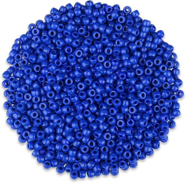 1000 StüCk Dunkelblaue Pony Perlen Mit Zum AuffäDeln GroßE Loch 6X9Mm Blaue Kand-image