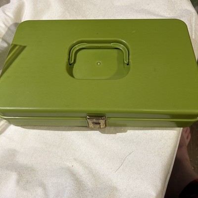 Vintage Wil-Hold Wilson Mfg Sewing Thread and Bobbin Case Avocado Green  