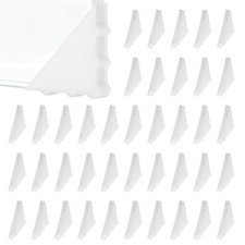 40Pcs 8x55mm Triangle Right Angle Plastic Glass Corner Protector, White